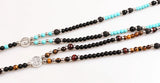 6mm Tiger's Eye Stone Long Necklace For Men