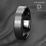 6mm Titanium Tungsten Men's Wedding Band Ring