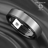 6mm Titanium Tungsten Men's Wedding Band Ring