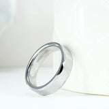 6mm Tungsten Carbide Wedding Rings Beveled Faceted Edges US Size 6-12