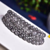 6mm Hair Natural Crystal Bracelet Stone Three Circle Bracelets Women Gift