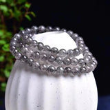 6mm Hair Natural Crystal Bracelet Stone Three Circle Bracelets Women Gift