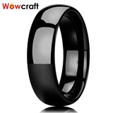 6mm Tungsten Wedding Band Ring for Men Women Plated Polished Comfort Fit