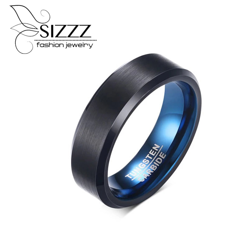 6mm Tungsten Carbide Rings for Men Wedding Jewelry