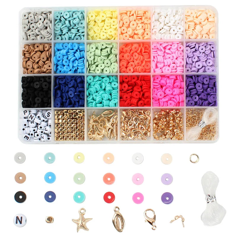 6mm Bracelet Beads Kit Clay Beads For Jewelry Making Set