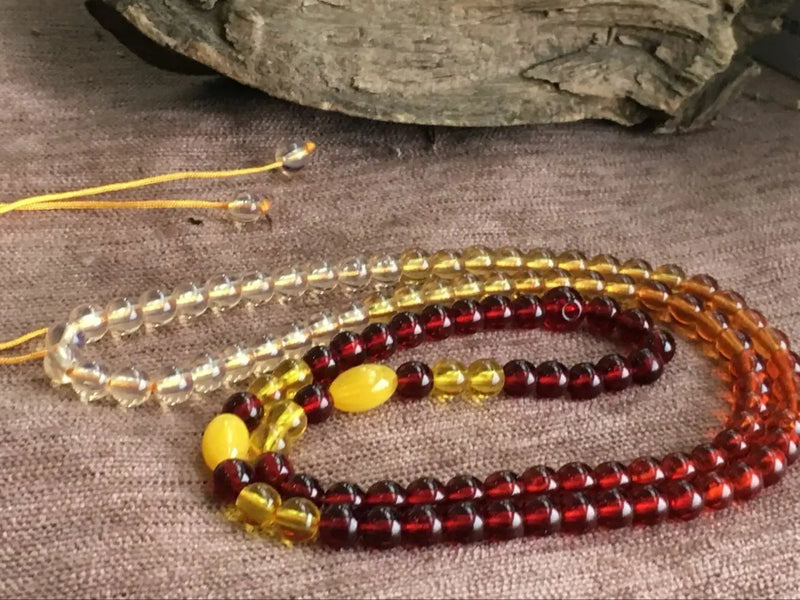 6mm Natural Mexican Amber Beeswax Amber Braided Bracelet Necklace