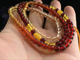 6mm Natural Mexican Amber Beeswax Amber Braided Bracelet Necklace