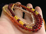 6mm Natural Mexican Amber Beeswax Amber Braided Bracelet Necklace