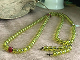 6mm Natural Mexico Sky Succinum Beeswax Amber Weave Bracelet Necklace