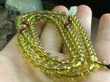 6mm Natural Mexico Sky Succinum Beeswax Amber Weave Bracelet Necklace