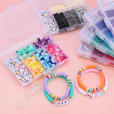 6mm Clay Flat Beads Jewelry Making Set DIY Accessories