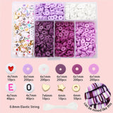 6mm Clay Flat Beads Jewelry Making Set DIY Accessories