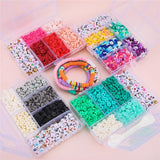 6mm Clay Flat Beads Jewelry Making Set DIY Accessories