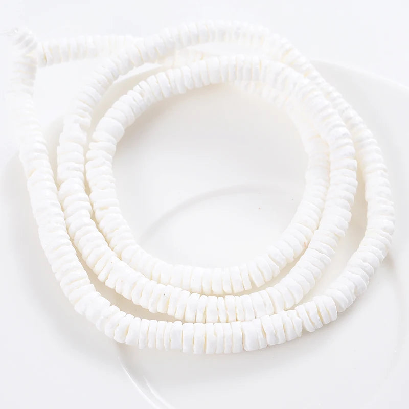 6mm Natural Shell Beads Charms Spacer Beads Jewelry Making DIY