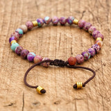 6mm Colorful Beads Natural Stone Strand Friendship Bracelet