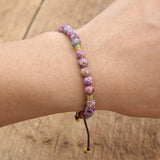 6mm Colorful Beads Natural Stone Strand Friendship Bracelet