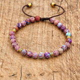 6mm Colorful Beads Natural Stone Strand Friendship Bracelet