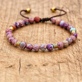 6mm Colorful Beads Natural Stone Strand Friendship Bracelet