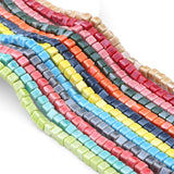 6mm Cream Square Ceramic Beads DIY Beads Jewelry Material Accessories