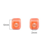 6mm Cream Square Ceramic Beads DIY Beads Jewelry Material Accessories