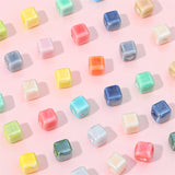 6mm Cream Square Ceramic Beads DIY Beads Jewelry Material Accessories