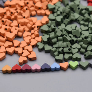 6mm Red Love Heart Beads for Jewelry Making DIY Bracelet Necklace