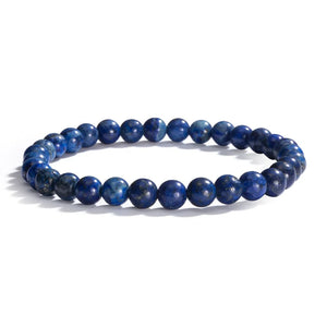 6mm Lapis Lazuli Beaded Bracelet for Women Men