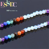 6mm Multi-circle Opal Bracelet/Necklace Mer-Ka-Ba Charm 7 Chakra Tassel