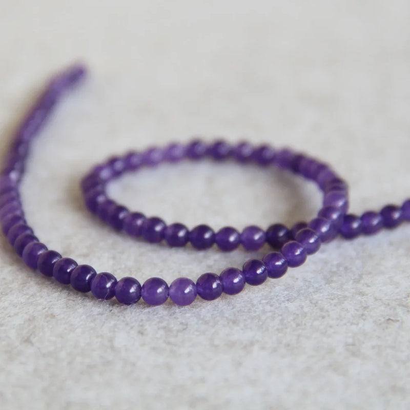 6mm Alexandrite Natural Amethyst Stone Round Beads 15-inch DIY Jewelry Making