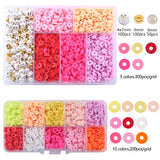 6mm Flat Clay Beads Set With Pearl Letter Beads
