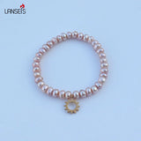 6mm Freshwater Pearls Bracelet, Stainless Steel Girl Charm Jewelry