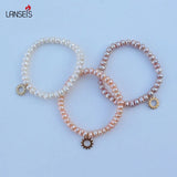6mm Freshwater Pearls Bracelet, Stainless Steel Girl Charm Jewelry