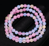 6mm Natural Morganite Gemstone Beads Bracelet AAAA