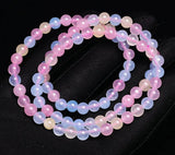 6mm Natural Morganite Gemstone Beads Bracelet AAAA