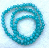 Green Quartzite Bead Bracelet - 6mm Round Gemstone