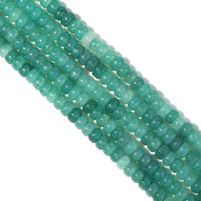 6mm Glass Broken Flower Round Beads Charms for Jewelry Making