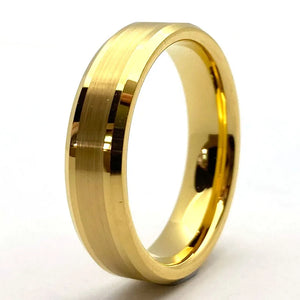 6mm Tungsten Carbide Rings with Dual Stripe Brushed Finish