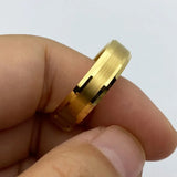 6mm Tungsten Carbide Rings with Dual Stripe Brushed Finish
