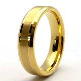 6mm Tungsten Carbide Rings with Dual Stripe Brushed Finish