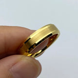 6mm Tungsten Carbide Rings with Dual Stripe Brushed Finish