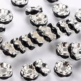 6mm Brass Rhinestone Spacer Beads for Jewelry Making Diy, 100pcs/lot