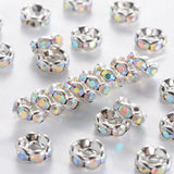 6mm Brass Rhinestone Spacer Beads for Jewelry Making Diy, 100pcs/lot
