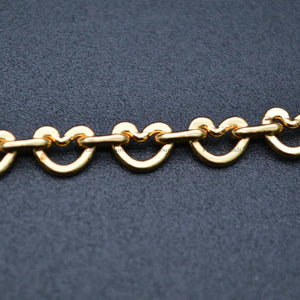 Heart Shape Necklace Chains Plating 6mm Length Jewelry Making Supplies