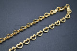 Heart Shape Necklace Chains Plating 6mm Length Jewelry Making Supplies