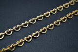 Heart Shape Necklace Chains Plating 6mm Length Jewelry Making Supplies