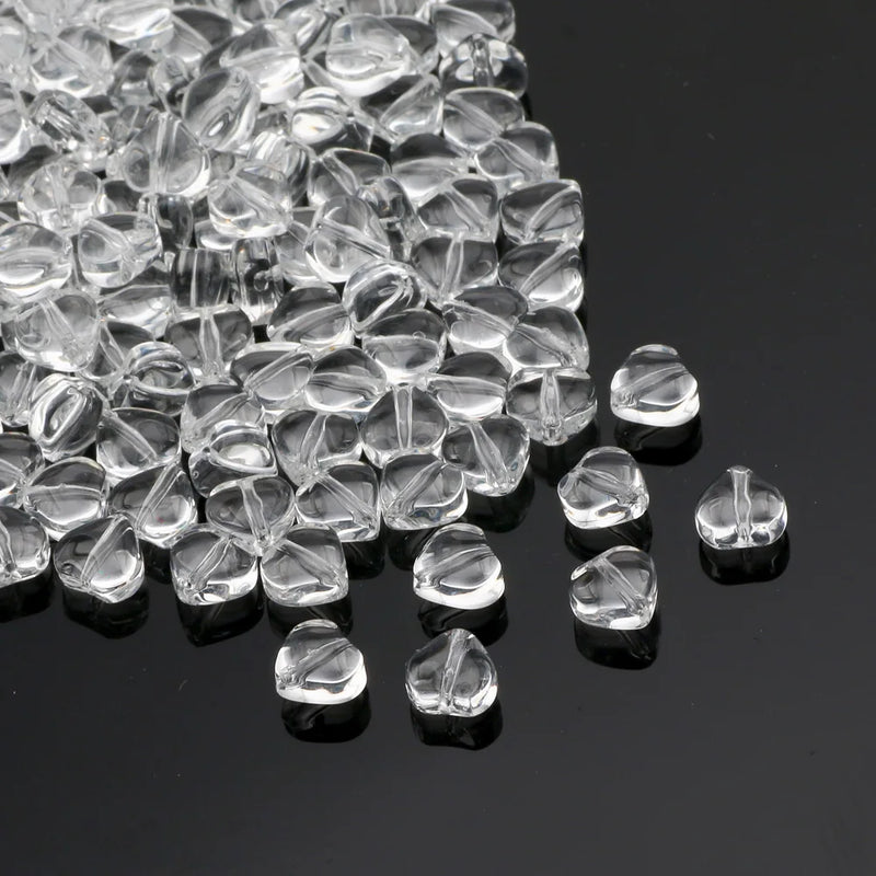 6mm Crystal Czech Glass Heart Beads for DIY Couples Jewelry