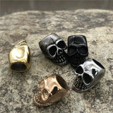 6mm Hole Stainless Steel Skull Charms Beads for DIY Leather Bracelet