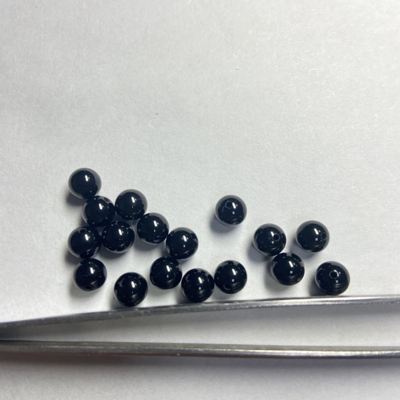 6mm Red Coral Malachite Beads - Half Drilled Hole