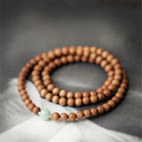 6mm Sandalwood Multi-Circle Bracelet Buddha Beads Women Gift