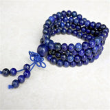 6mm Lapis Lazuli 108 Beads Tassel Necklace Bracelet Spirituality